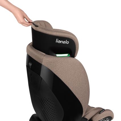 Lionelo - Cadeira Auto com Base Giratória LAVENDER i-Size 76-150 cm Bege Latte