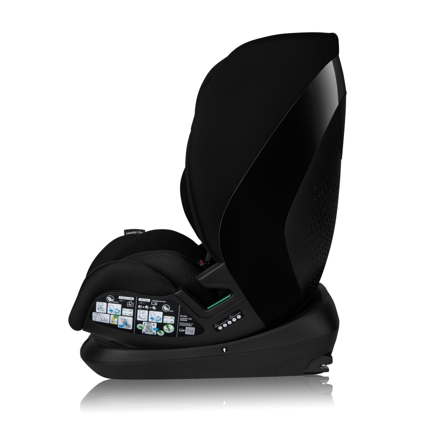Lionelo - Cadeira auto com base giratória LAVENDER i-Size 76-150 cm Carbono Preto