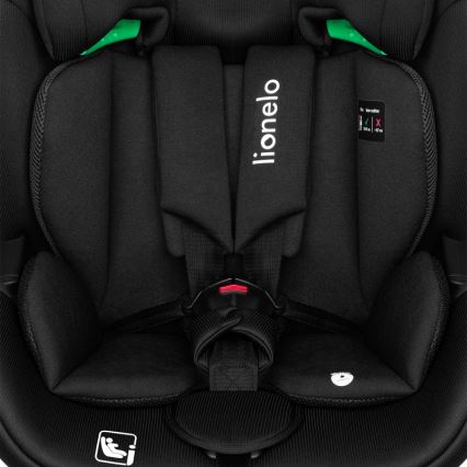 Lionelo - Cadeira auto com base giratória LAVENDER i-Size 76-150 cm Carbono Preto