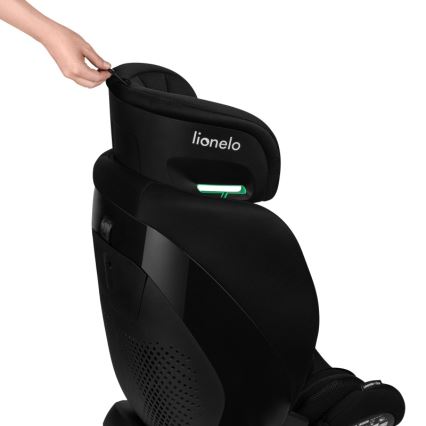 Lionelo - Cadeira auto com base giratória LAVENDER i-Size 76-150 cm Carbono Preto