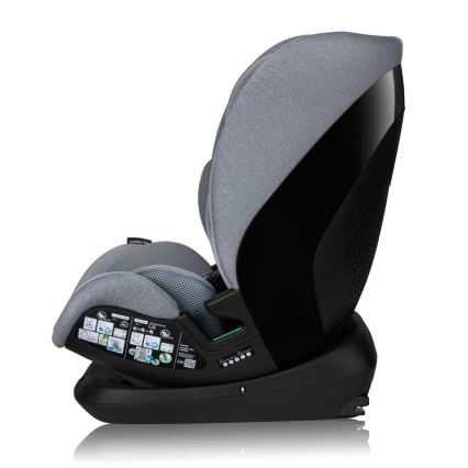 Lionelo - Cadeira auto com base giratória LAVENDER i-Size 76-150 cm Pedra Cinzenta