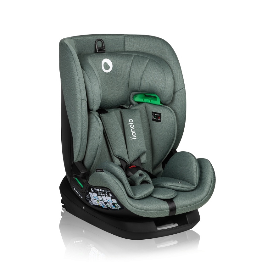Lionelo - Cadeira auto com base giratória LAVENDER i-Size 76-150 cm Verde Pistache