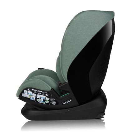 Lionelo - Cadeira auto com base giratória LAVENDER i-Size 76-150 cm Verde Pistache