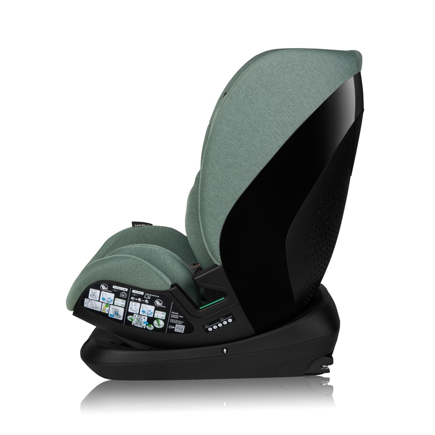 Lionelo - Cadeira auto com base giratória LAVENDER i-Size 76-150 cm Verde Pistache