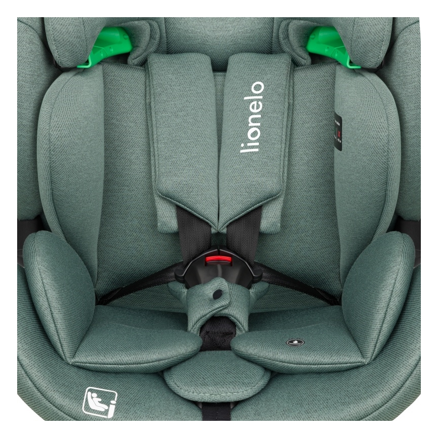 Lionelo - Cadeira auto com base giratória LAVENDER i-Size 76-150 cm Verde Pistache
