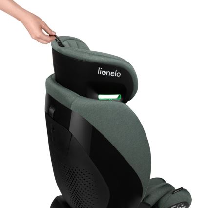 Lionelo - Cadeira auto com base giratória LAVENDER i-Size 76-150 cm Verde Pistache