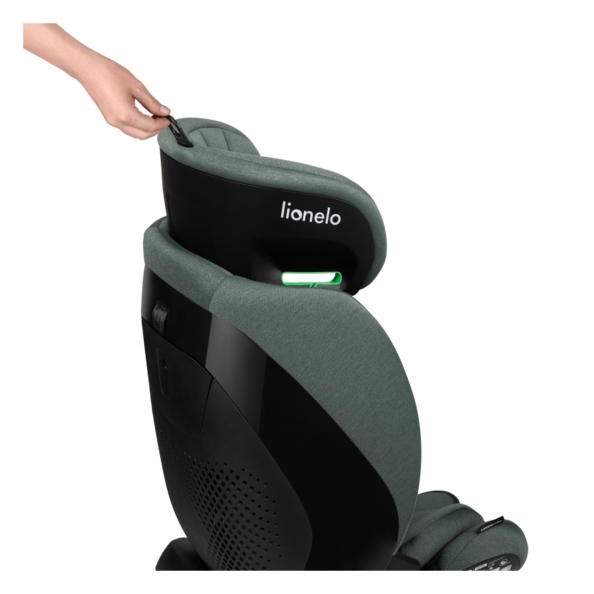 Lionelo - Cadeira auto com base giratória LAVENDER i-Size 76-150 cm Verde Pistache