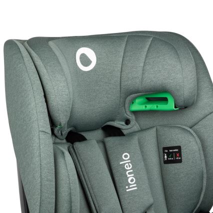 Lionelo - Cadeira auto com base giratória LAVENDER i-Size 76-150 cm Verde Pistache