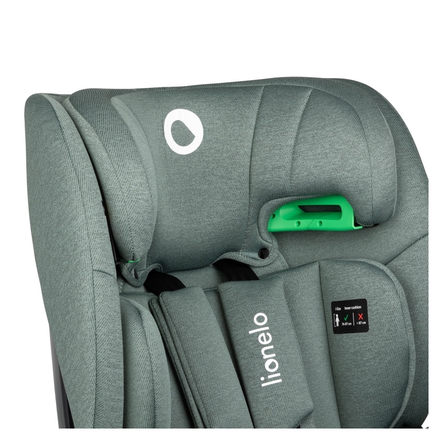 Lionelo - Cadeira auto com base giratória LAVENDER i-Size 76-150 cm Verde Pistache