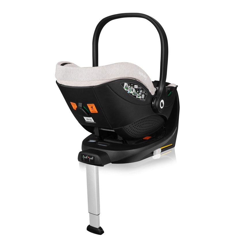 Lionelo - Cadeira auto com base giratória MOXIE SET i-Size 40-87 cm Bege Areia