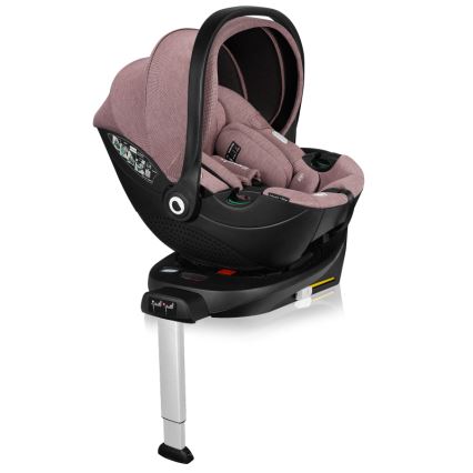 Lionelo - Cadeira auto com base giratória MOXIE SET i-Size 40-87 cm Rosa Malva