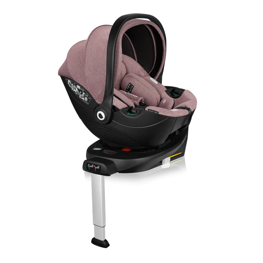 Lionelo - Cadeira auto com base giratória MOXIE SET i-Size 40-87 cm Rosa Malva