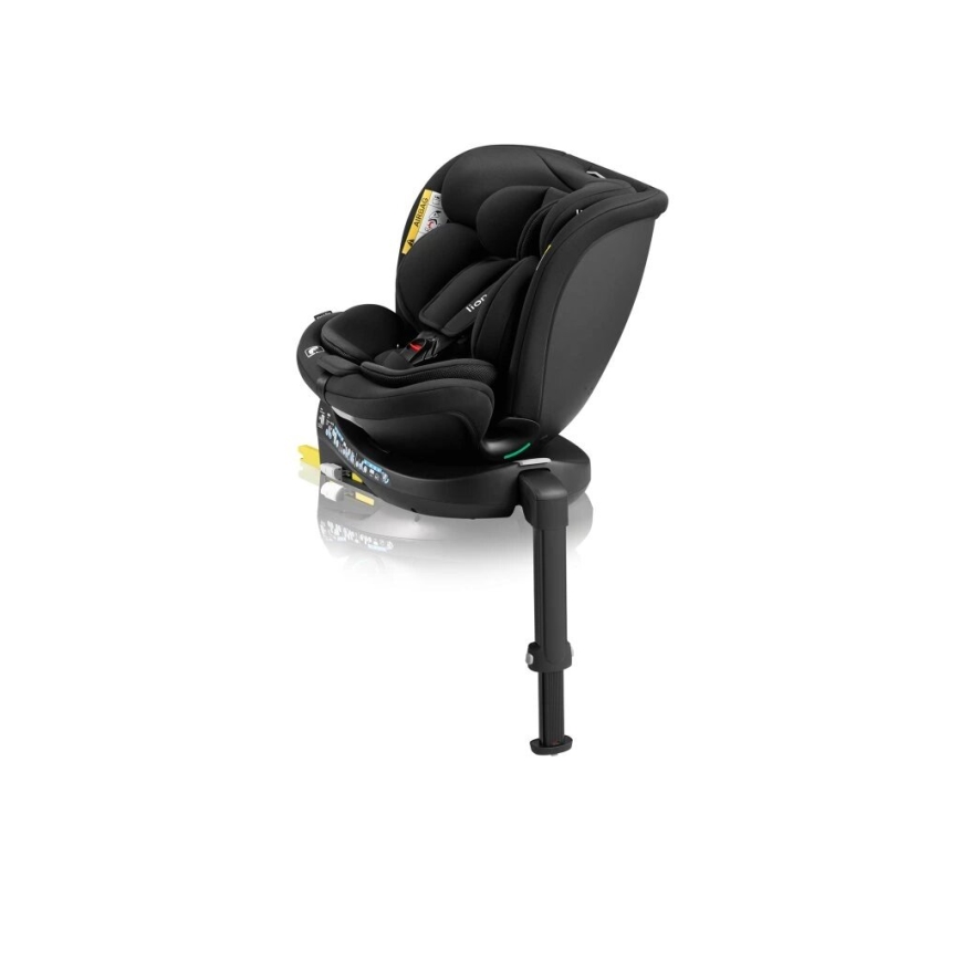 Lionelo - Cadeira auto com base giratória NAVY i-Tamanho 40-150 cm preto