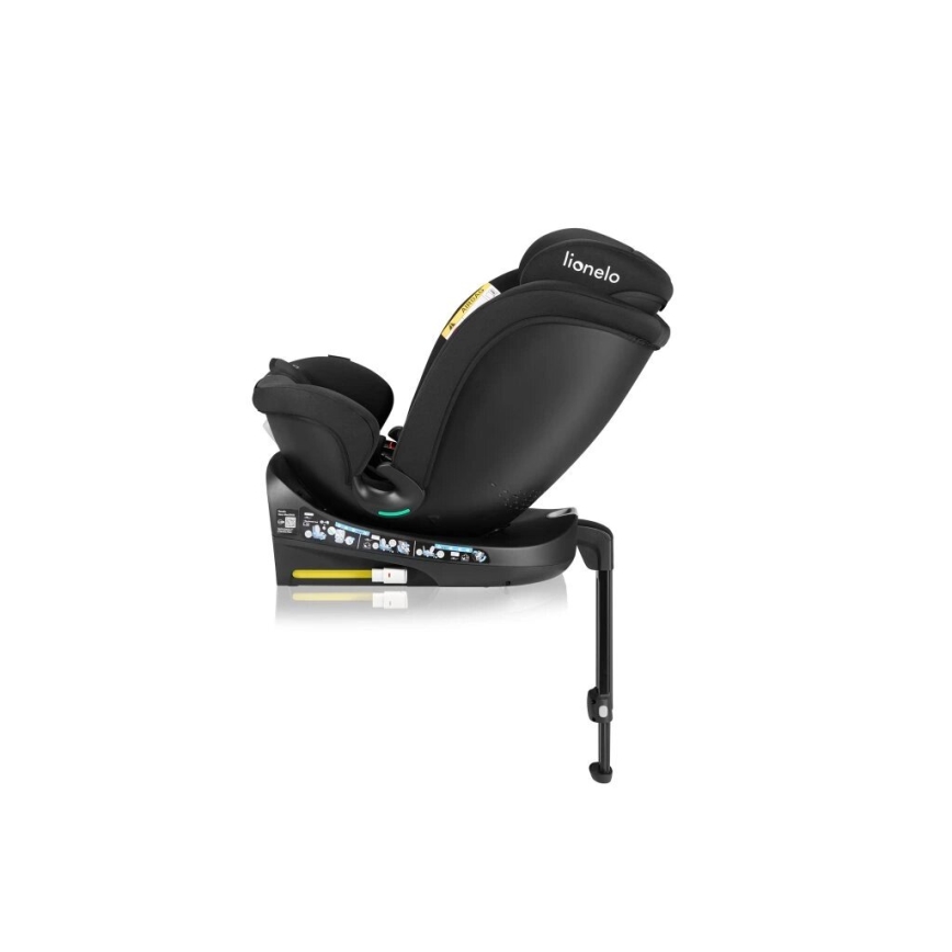 Lionelo - Cadeira auto com base giratória NAVY i-Tamanho 40-150 cm preto