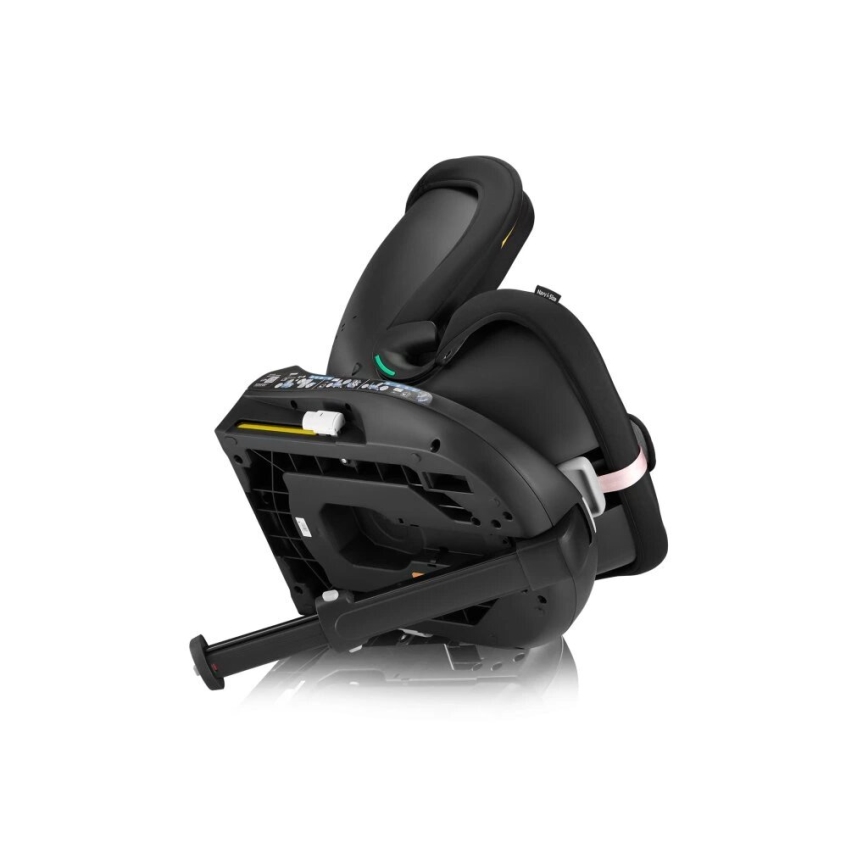 Lionelo - Cadeira auto com base giratória NAVY i-Tamanho 40-150 cm preto/rosa