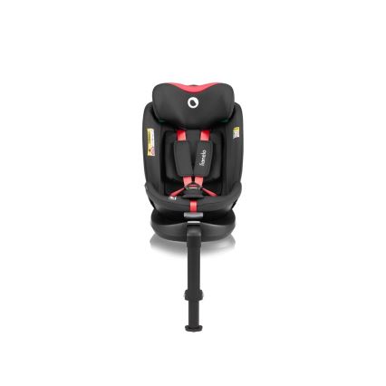 Lionelo - Cadeira auto com base giratória NAVY i-Tamanho 40-150 cm preto/vermelho