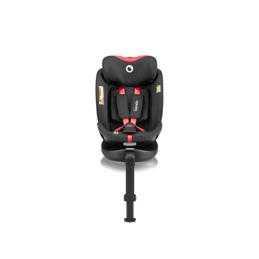 Lionelo - Cadeira auto com base giratória NAVY i-Tamanho 40-150 cm preto/vermelho