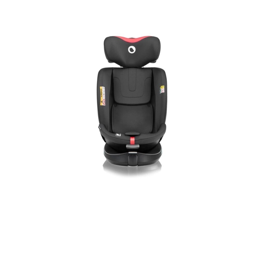Lionelo - Cadeira auto com base giratória NAVY i-Tamanho 40-150 cm preto/vermelho