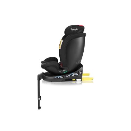 Lionelo - Cadeira auto com base giratória NAVY i-Tamanho 40-150 cm preto/vermelho