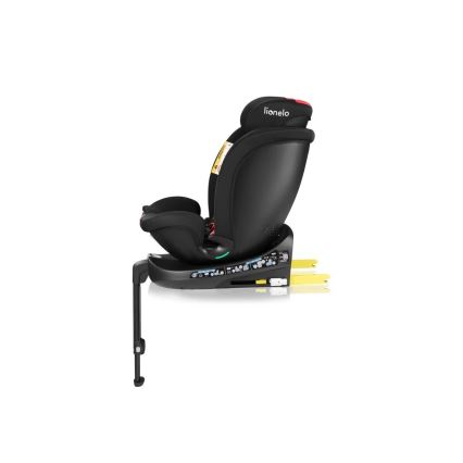 Lionelo - Cadeira auto com base giratória NAVY i-Tamanho 40-150 cm preto/vermelho