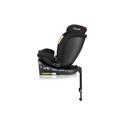 Lionelo - Cadeira auto com base giratória NAVY i-Tamanho 40-150 cm preto/vermelho