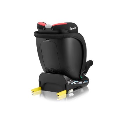 Lionelo - Cadeira auto com base giratória NAVY i-Tamanho 40-150 cm preto/vermelho