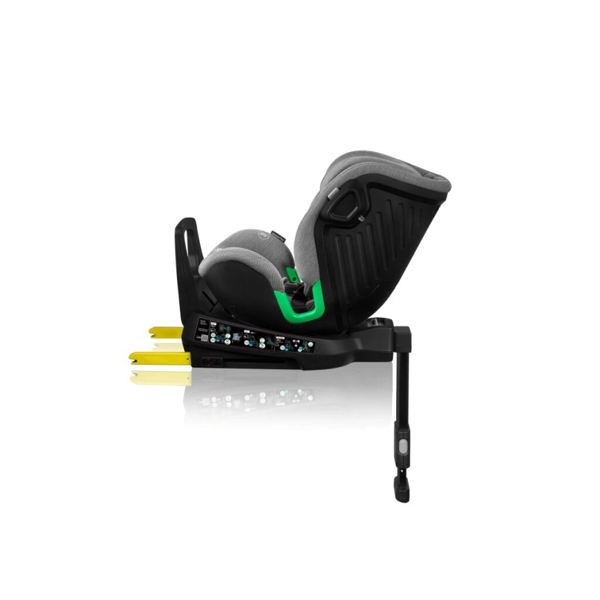 Lionelo - Cadeira auto com base rotativo HARMONY i-Tamanho 40-150 cm preto/cinzento
