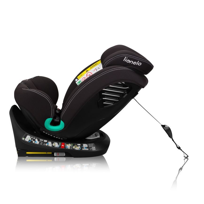 Lionelo - Cadeira auto com base giratória BASTIAAN ONE i-Size 40-150 cm Preto Carbono