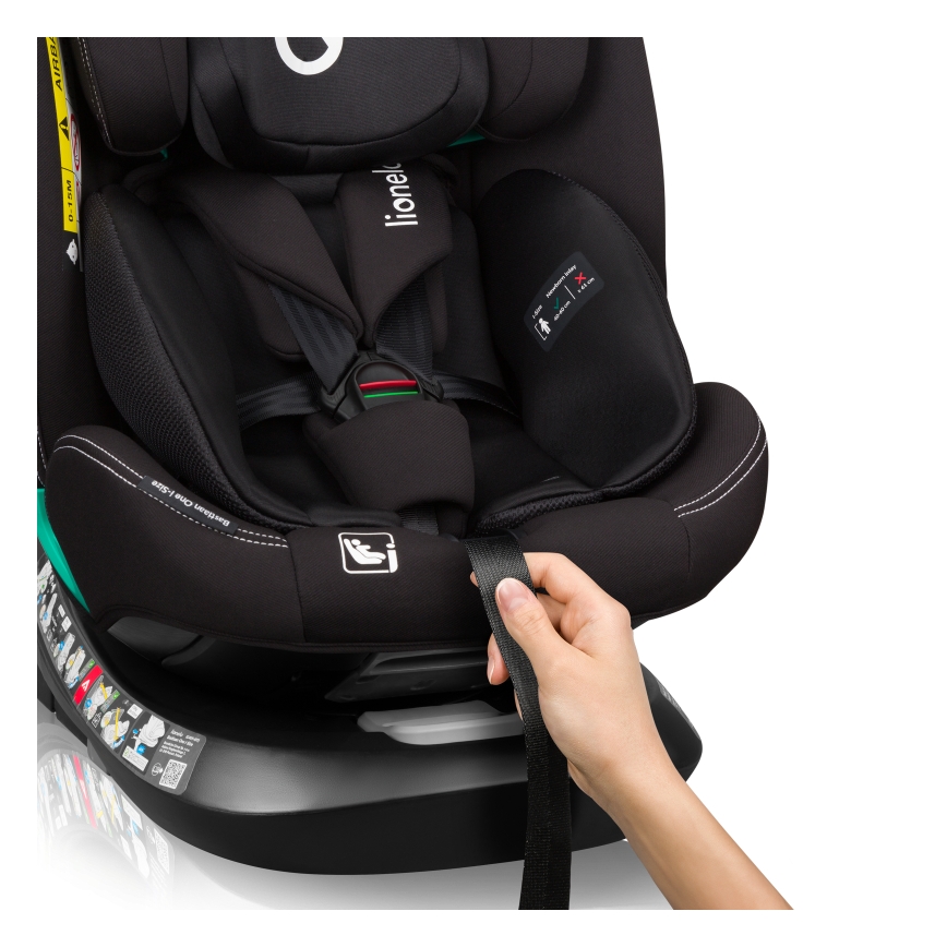 Lionelo - Cadeira auto com base giratória BASTIAAN ONE i-Size 40-150 cm Preto Carbono