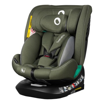 Lionelo - Cadeira auto giratória com base BASTIAAN ONE i-Size 40-150 cm Verde Oliva