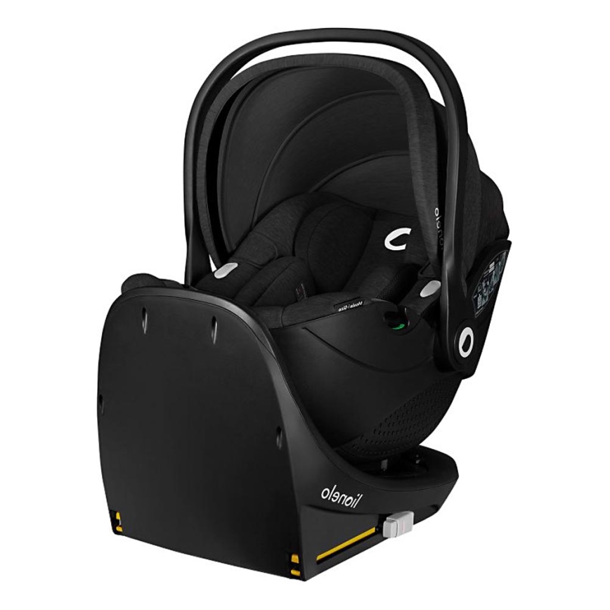 Lionelo - Cadeira auto giratória com base MOXIE SET i-Size 40-87 cm Preto Carbono