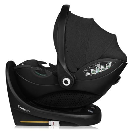 Lionelo - Cadeira auto giratória com base MOXIE SET i-Size 40-87 cm Preto Carbono