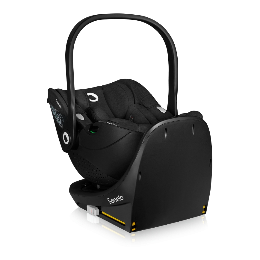 Lionelo - Cadeira auto giratória com base MOXIE SET i-Size 40-87 cm Preto Carbono