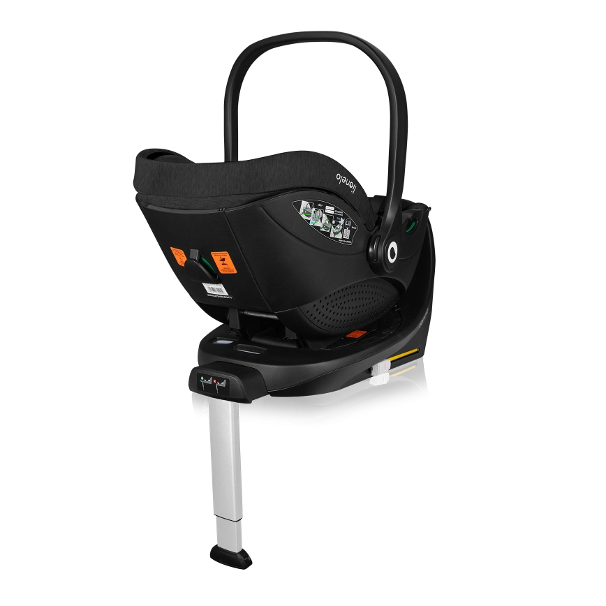 Lionelo - Cadeira auto giratória com base MOXIE SET i-Size 40-87 cm Preto Carbono