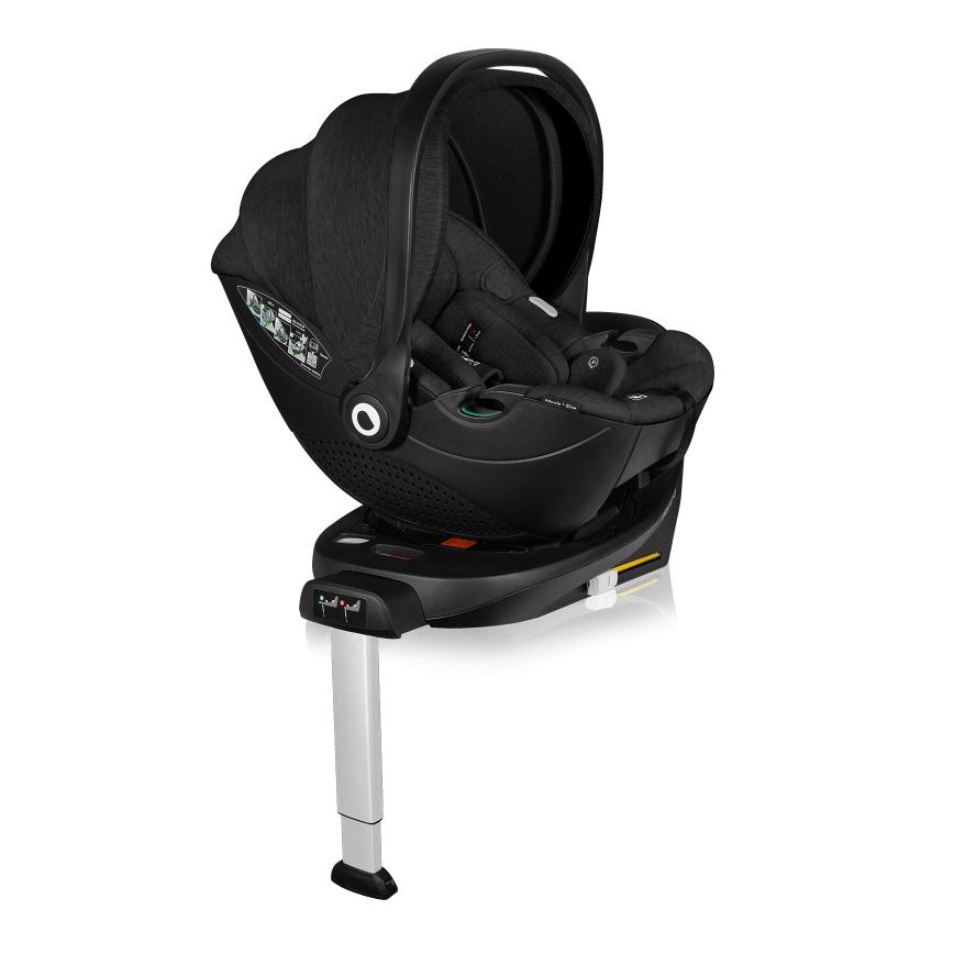 Lionelo - Cadeira auto giratória com base MOXIE SET i-Size 40-87 cm Preto Carbono