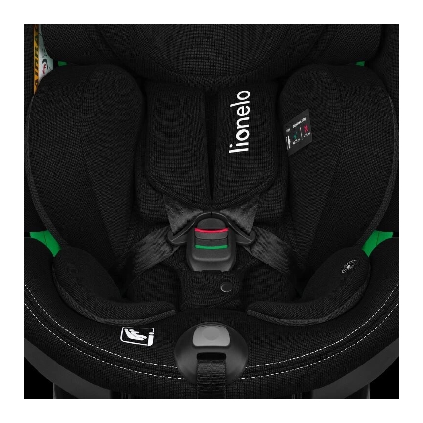Lionelo - Cadeira Auto Giratória com Base HARMONY i-Size 40-150 cm preta