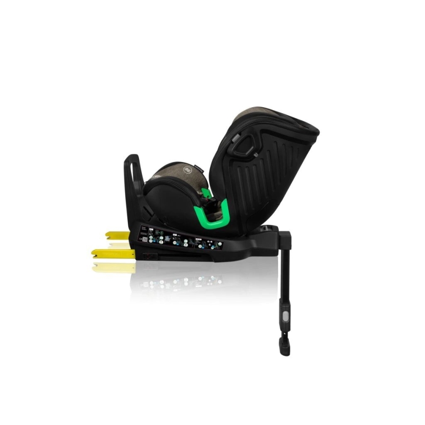 Lionelo - Cadeira Auto Giratória com Base HARMONY i-Size 40-150 cm preta/oliva