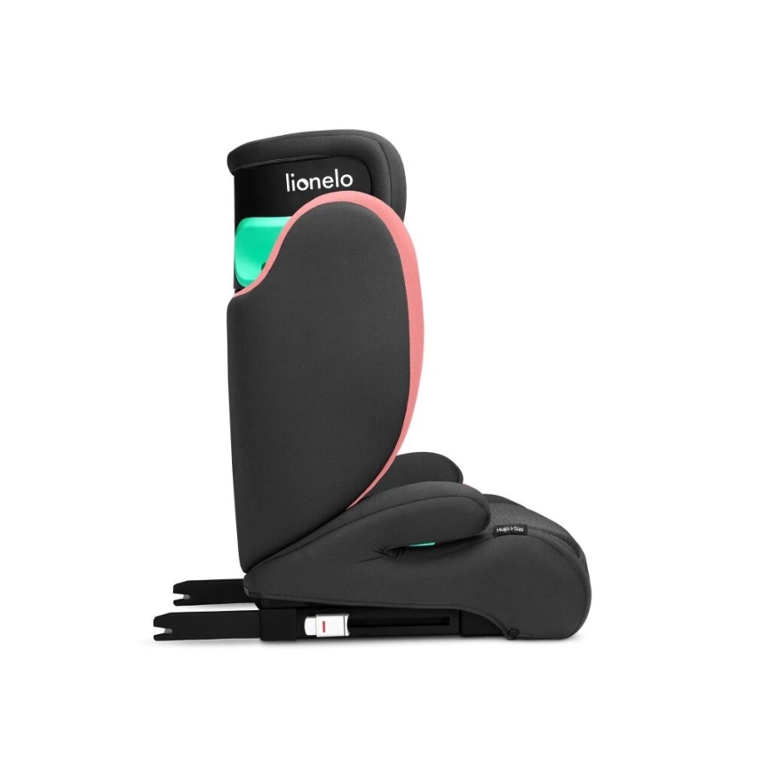 Lionelo - Cadeira auto HUGO i-Tamanho 100-150 cm preto/rosa
