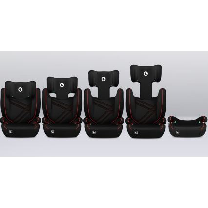 Lionelo - Cadeira auto HUGO i-Tamanho 100-150 cm preto/vermelho