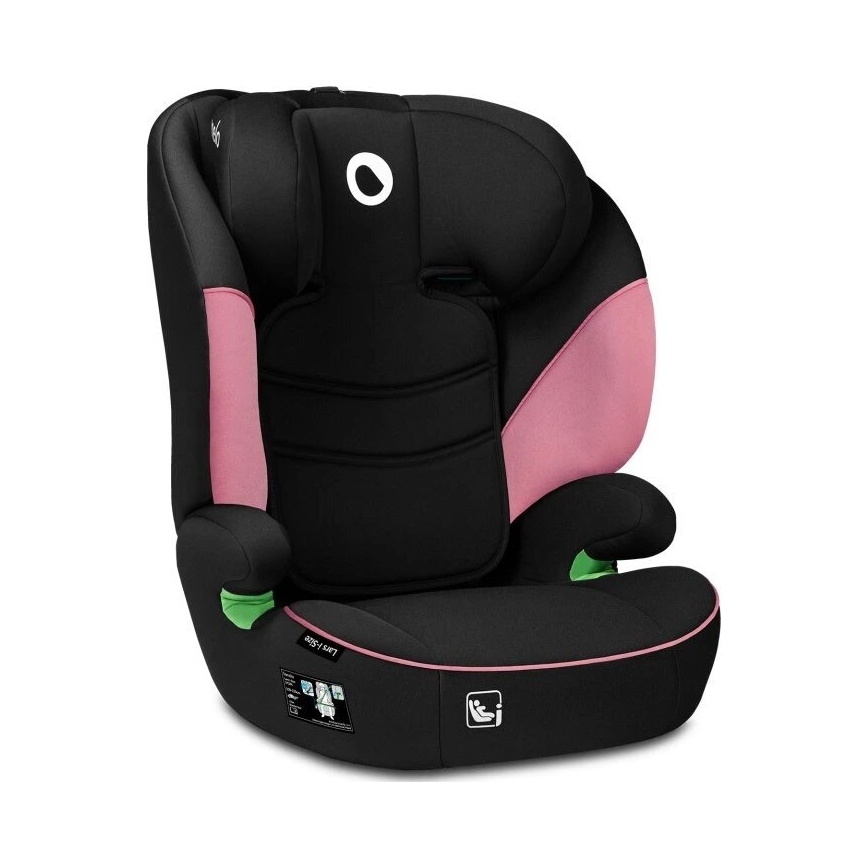 Lionelo - Cadeira auto LARS i-Tamanho 100-150 cm preto/rosa