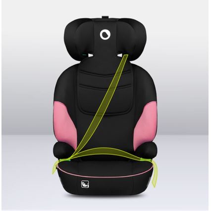 Lionelo - Cadeira auto LARS i-Tamanho 100-150 cm preto/rosa