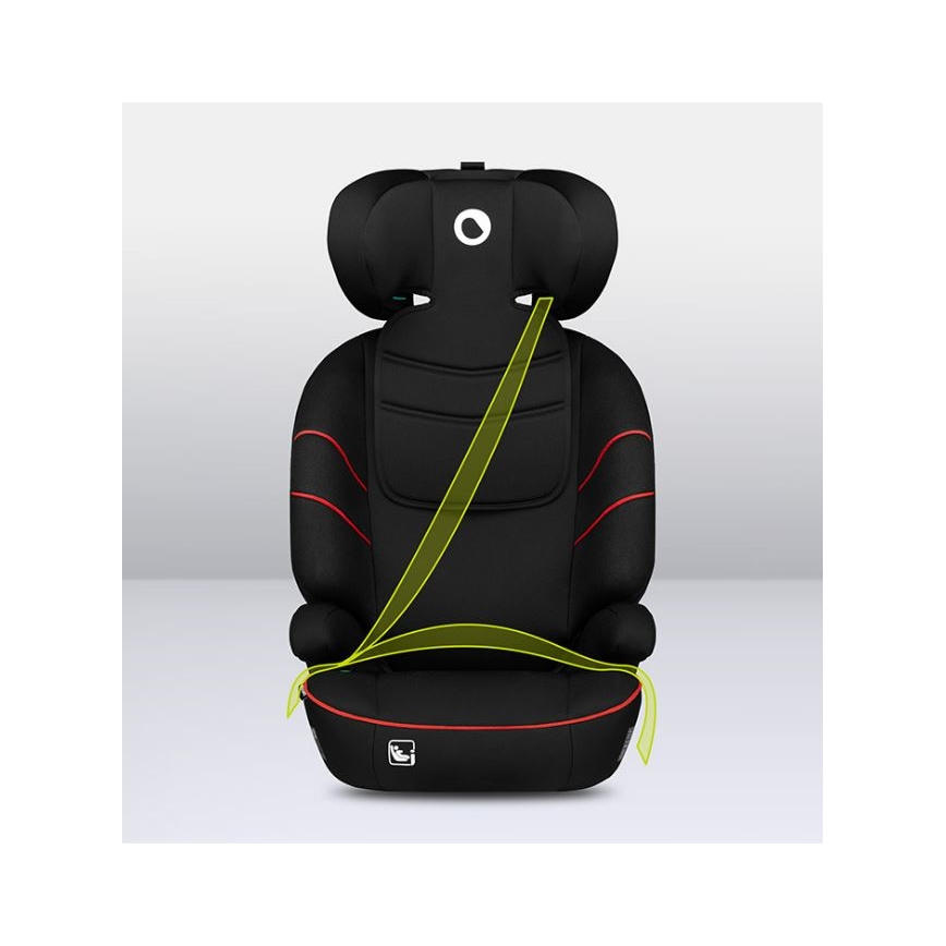 Lionelo - Cadeira auto LARS i-Tamanho 100-150 cm preto/vermelho