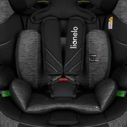 Lionelo - Cadeira auto LEVI ONE i-Tamanho 76-150 cm preto/cinzento