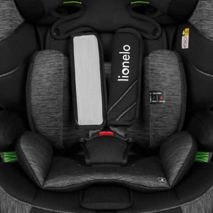 Lionelo - Cadeira auto LEVI ONE i-Tamanho 76-150 cm preto/cinzento