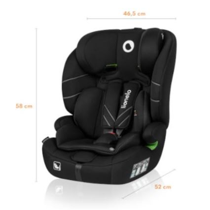 Lionelo - Cadeira auto LEVI ONE i-Tamanho 76-150 cm preto