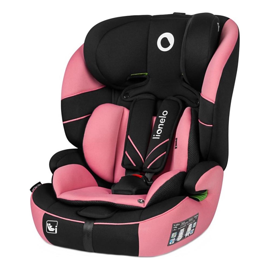 Lionelo - Cadeira auto LEVI ONE i-Tamanho 76-150 cm preto/rosa