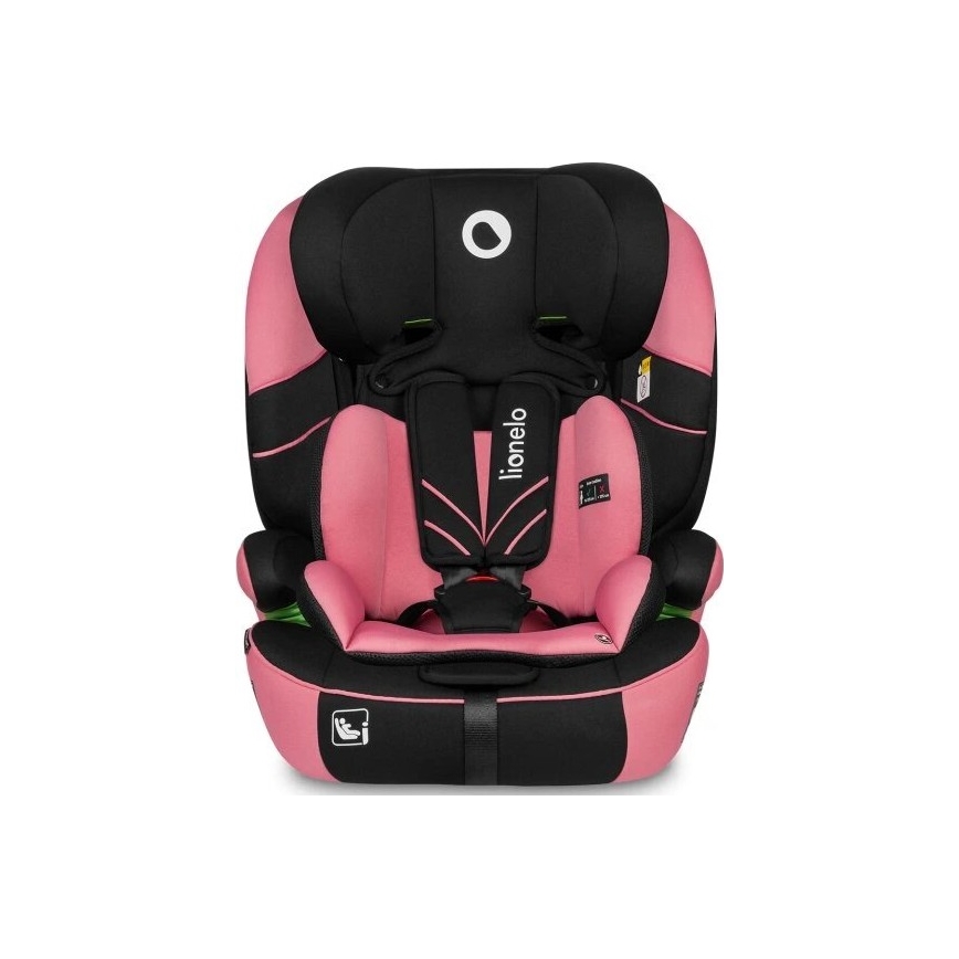 Lionelo - Cadeira auto LEVI ONE i-Tamanho 76-150 cm preto/rosa