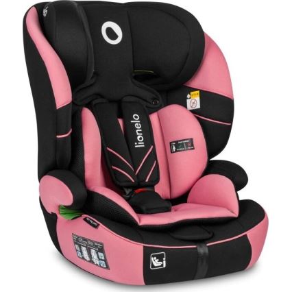 Lionelo - Cadeira auto LEVI ONE i-Tamanho 76-150 cm preto/rosa
