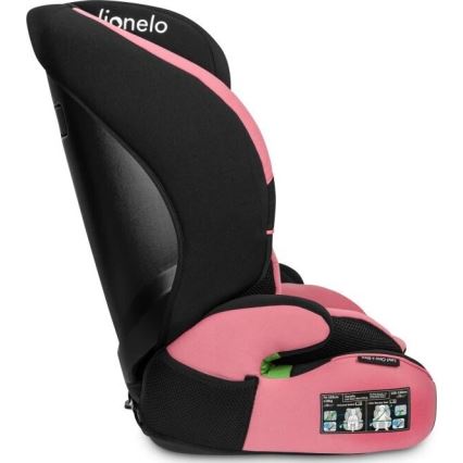 Lionelo - Cadeira auto LEVI ONE i-Tamanho 76-150 cm preto/rosa