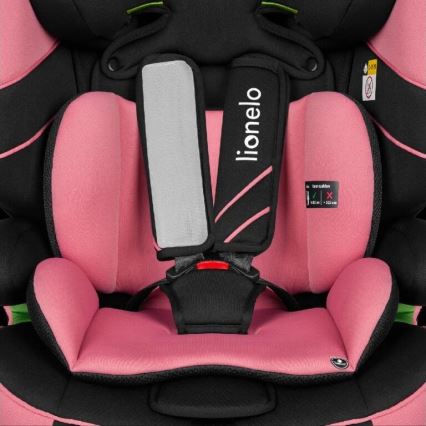 Lionelo - Cadeira auto LEVI ONE i-Tamanho 76-150 cm preto/rosa